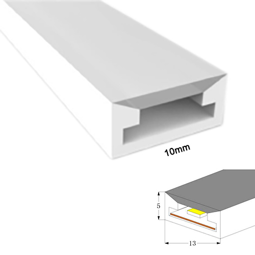 Flat Anti Glare LED Light Silicone Tube Flexible 120° Top Emitting 05*13mm